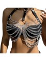 SUBBLIME - KETTING KETTING BORSTHARNESS GROTE RING ONE SIZE
