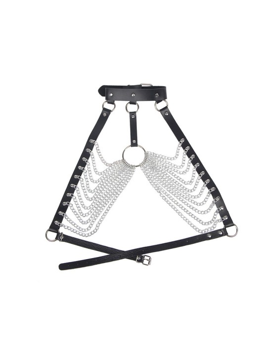 SUBBLIME - CHEST HARNESS WITH BIG RING CHAINS ONE SIZE