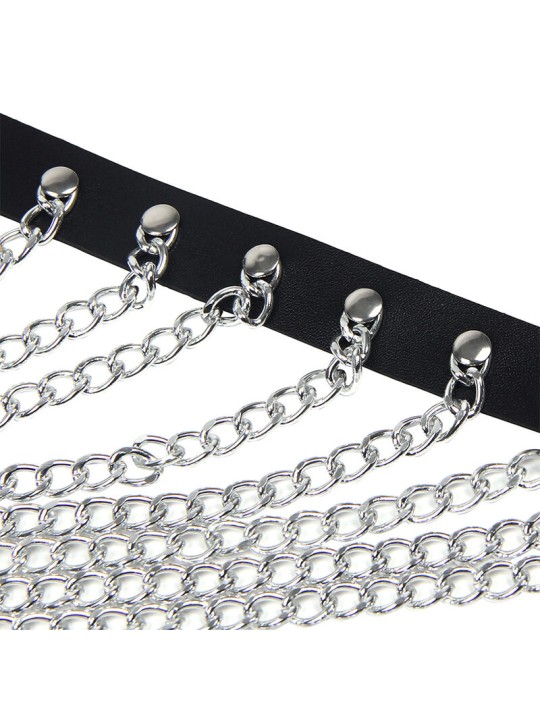 SUBBLIME - KETTING KETTING BORSTHARNESS GROTE RING ONE SIZE