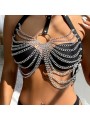 SUBBLIME - CHEST HARNESS WITH BIG RING CHAINS ONE SIZE