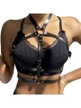 SUBBLIME - LEATHER RING CHEST HARNESS BLACK ONE SIZE