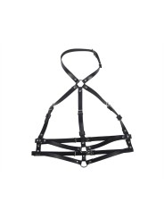 SUBBLIME - LEATHER RING CHEST HARNESS BLACK ONE SIZE