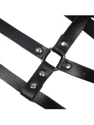 SUBBLIME - LEATHER RING CHEST HARNESS BLACK ONE SIZE