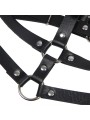 SUBBLIME - LEATHER RING CHEST HARNESS BLACK ONE SIZE