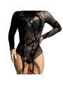 SUBBLIME - HARNAIS COMPLET AVEC BOUCLES EN CUIR NOIR TAILLE UNIQUE