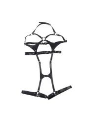 SUBBLIME - HARNAIS COMPLET AVEC BOUCLES EN CUIR NOIR TAILLE UNIQUE
