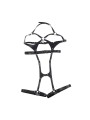 SUBBLIME - FULL BODY HARNESS WITH LEATHER BUCKLES BLACK ONE SIZE