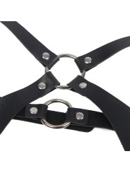 SUBBLIME - HARNAIS COMPLET AVEC BOUCLES EN CUIR NOIR TAILLE UNIQUE