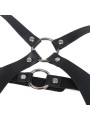 SUBBLIME - HARNAIS COMPLET AVEC BOUCLES EN CUIR NOIR TAILLE UNIQUE