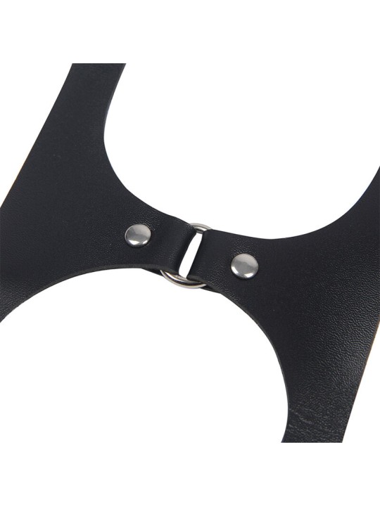 SUBBLIME - HARNAIS COMPLET AVEC BOUCLES EN CUIR NOIR TAILLE UNIQUE