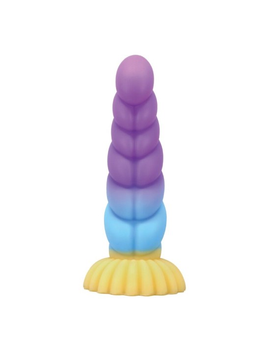 POWER MONSTERS - UNICÓRNIO TRICOLOR FANTASIA DE SILICONE 22 CM Ø 5 CM