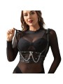 SUBBLIME - KORSETT HARNESS MIT KETTE DETAIL EINE GRÖSSE