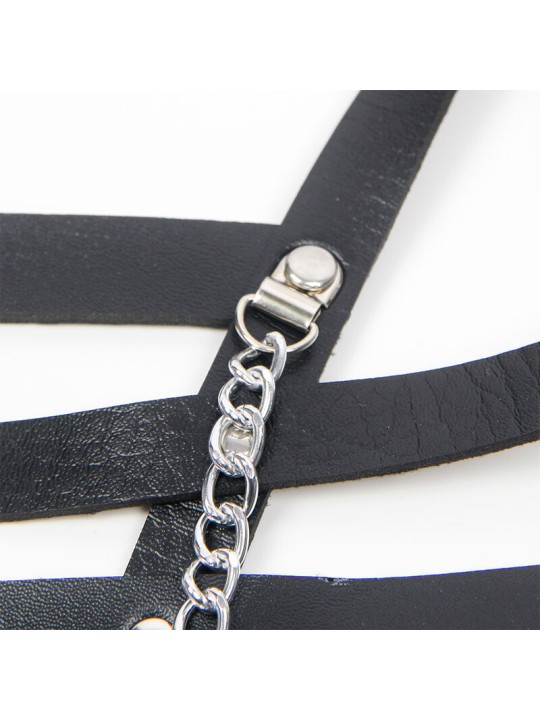 SUBBLIME - KORSETT HARNESS MIT KETTE DETAIL EINE GRÖSSE