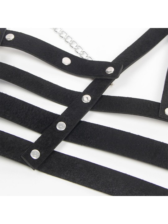 SUBBLIME - CORSET HARNESS WITH CHAINDETAIL ONE SIZE