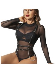 SUBBLIME - HARNAS MET BANDEN EN KETTING DETAILS ONE SIZE