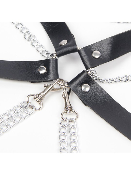 SUBBLIME - HARNESS-BH MIT KETTENDETAIL, EINE GRÖSSE