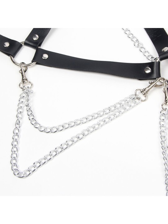 SUBBLIME - HARNESS-BH MIT KETTENDETAIL, EINE GRÖSSE