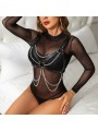 SUBBLIME - HARNESS-BH MIT KETTENDETAIL, EINE GRÖSSE