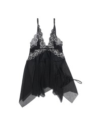 SUBBLIME - BABYDOLL FABRIC TULLE CHEST LACE L/XL