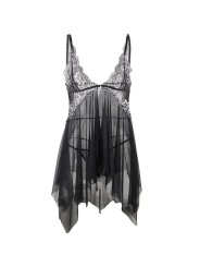 SUBBLIME - BABYDOLL FABRIC TULLE CHEST LACE L/XL
