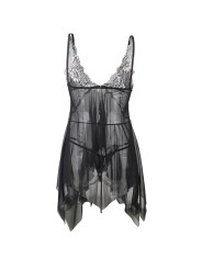 SUBBLIME - BABYDOLL FABRIC TULLE CHEST LACE L/XL
