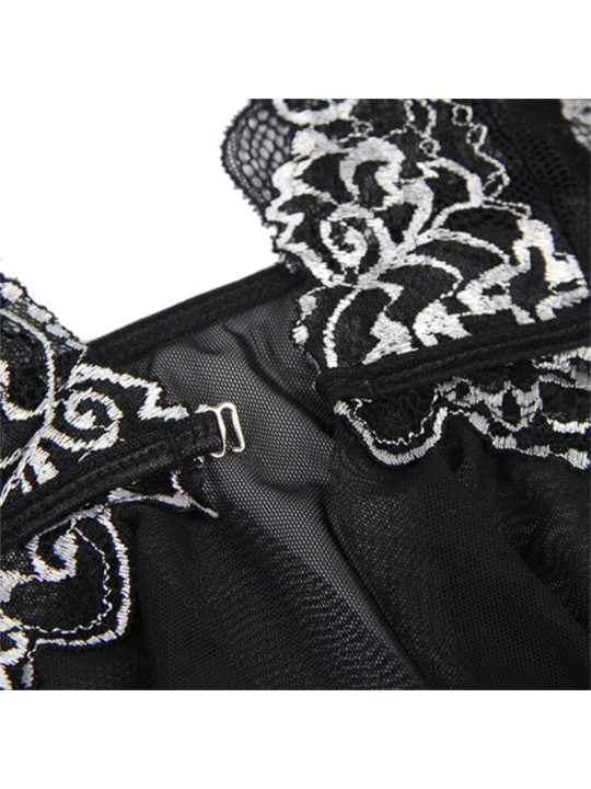 SUBBLIME - BABYDOLL FABRIC TULLE CHEST LACE L/XL