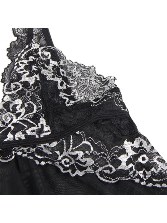 SUBBLIME - BABYDOLL FABRIC TULLE CHEST LACE L/XL