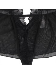 SUBBLIME - TEDDY HALTER COLLO SCHIENA NUDA PIZZO NERO S/M