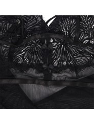 SUBBLIME - BABYDOLL BRETELLES EN DENTELLE RÉGLABLES NOIR S/M