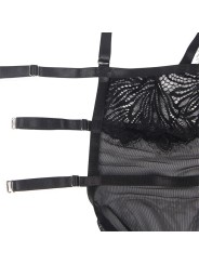 SUBBLIME - BABYDOLL MIT VERSTELLBAREN SPITZENTRGERN SCHWARZ L/XL
