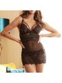 SUBBLIME - ZWARTE KANTEN VERSTELBARE BANDJES BABYDOLL L/XL