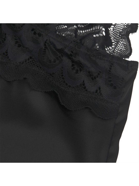 SUBBLIME - BABYDOLL AVEC POITRINE IMPRIMÉ FLEURI NOIR S/M