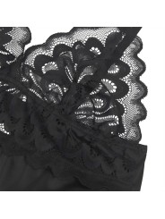 SUBBLIME - BABYDOLL AVEC POITRINE IMPRIMÉ FLEURI NOIR S/M