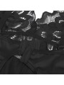 SUBBLIME - BABYDOLL AVEC POITRINE IMPRIMÉ FLEURI NOIR S/M