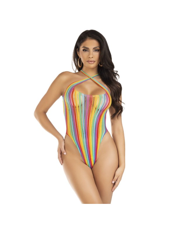 LEG AVENUE - CROSS BODYSUIT MULTICOLOR