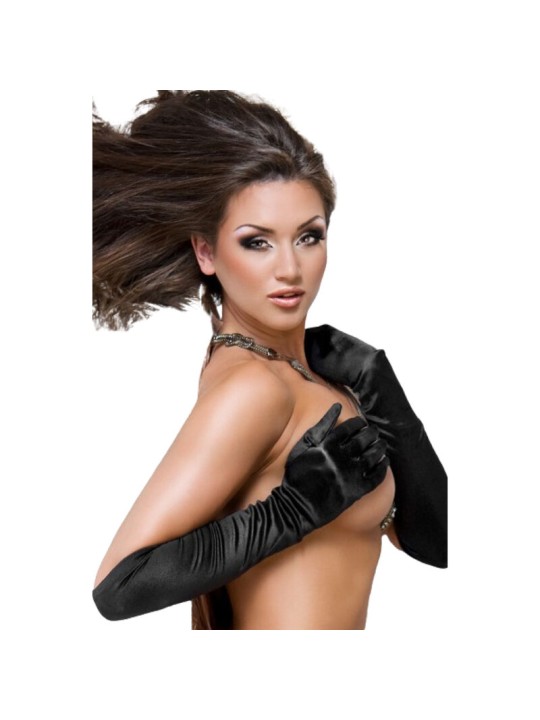CHILIROSE - CR 3192 GLOVES BLACK SATIN