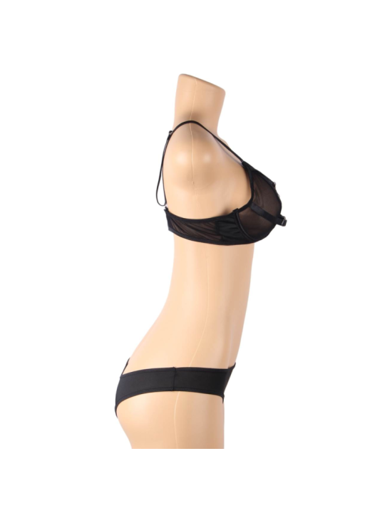 SUBBLIME - SET DOS PIEZAS SUJETADOR TRANSPARENCIAS Y TIRAS S/M