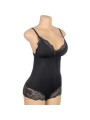 SUBBLIME - ZWARTE BLOEMEN KANT DETAIL TEDDY S/M