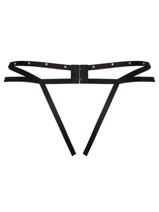 LIVCO CORSETTI FASHION - NOMADE TANGA SEM CROTCHLESS PRETO
