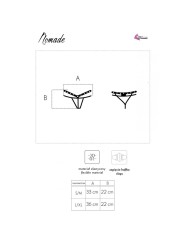 LIVCO CORSETTI FASHION - NOMADE CROTCHLESS THONG ZWART L/XL
