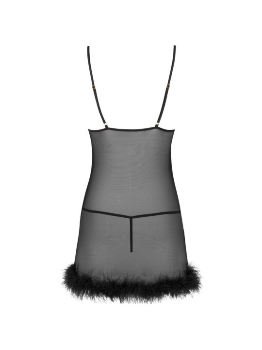 LIVCO CORSETTI FASHION - ZERUNAM SET BABYDOLL + SCHWARZER TANGA