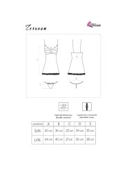 LIVCO CORSETTI FASHION - ZERUNAM SET BABYDOLL + BLACK THONG