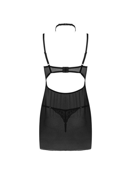 LIVCO CORSETTI FASHION - SET BINELLA BABYDOLL + PERIZOMA NERO