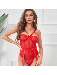 SUBBLIME - TEDDY MIT STRUMPFBAND-DETAIL BRUST ROT S/M