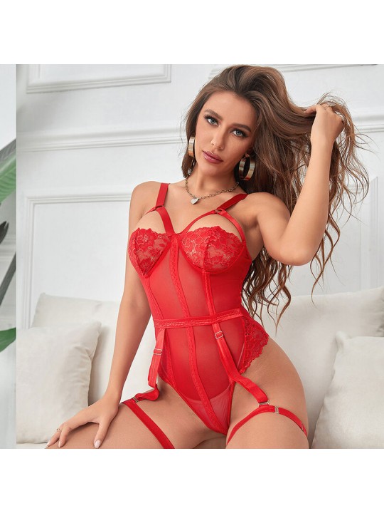 SUBBLIME - TEDDY COM ALA LIGA DETALHE PEITO VERMELHO S/M