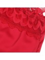 SUBBLIME - SATIN-BABYDOLL MIT SPITZE ROT S/M