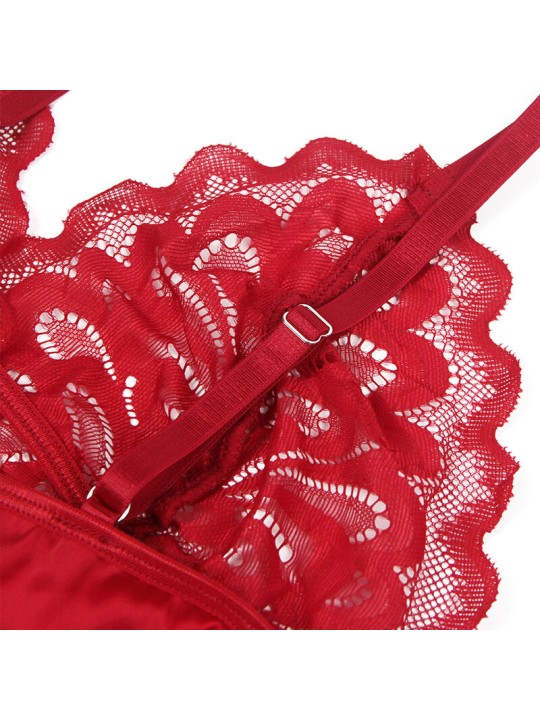 SUBBLIME - SATIJNEN BABYDOLL MET ROOD KANT S/M