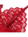SUBBLIME - BABYDOLL SATINADO CON ENCAJE ROJO S/M