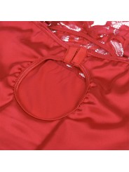 SUBBLIME - SATIJNEN BABYDOLL MET ROOD KANT S/M