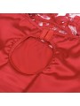 SUBBLIME - BABYDOLL DE CETIM COM RENDA VERMELHA S/M